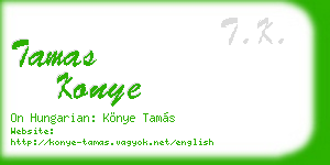 tamas konye business card